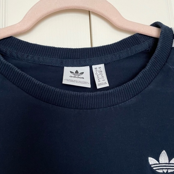 Navy blue Adidas original three striped dress size small - Picture 4 of 6